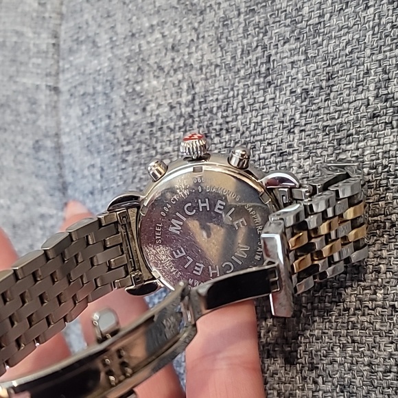 Michele women's Diamond Accent Two-Tone watch - Picture 7 of 8